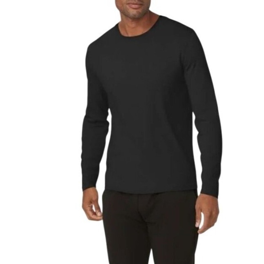 Tommy John SleekHeat Mens 2XL Black Long Sleeve Crew Neck Thermal Base Layer Top